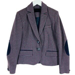 Steilmann Women’s  two button Jacket blazer  Houndstooth  purple & grey  Size 12